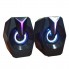 Акустическая система Music FT K8 колонки для компьютера и ноутбука с RGB подсветкой 5 Вт регулятор громкости на шнуре Mini-jack 3.5 мм/USB