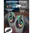 Акустическая система Music FT K8 колонки для компьютера и ноутбука с RGB подсветкой 5 Вт регулятор громкости на шнуре Mini-jack 3.5 мм/USB