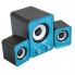 Колонки для компьютера и ноутбука SPEAKER FT-202 акустическая система 2.1 с сабвуфером и сателлитами на 9 W питание от USB подключение Mini-jack 3.5 мм Синие (45799)