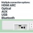 Саундбар с беспроводным сабвуфером Majority K2 White акустическая система на 150 Вт для телевизора смартфона и планшета Bluetooth USB AUX и RCA радио FM