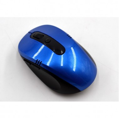 Беспроводная компьютерная оптическая мышь Wireless Mouse G-108 Синяя USB приемник без установки драйвера для ноутбука и компьютера 4 кнопки и колесико + кнопка изменения DPI (45105)