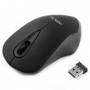 Беспроводная компьютерная мышь iMICE E-2370 Wireless Mouse USB оптическая для ноутбука и компьютера 3 кнопки разрешение 1600 DPI Чёрная (48789)