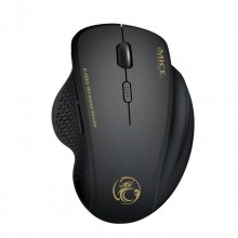 Игровая беспроводная компьютерная мышь WIRELESS iMICE G6 1600 оптическая для ноутбука и компьютера 4 кнопки USB Чёрная (48790) Игровая беспроводная компьютерная мышь WIRELESS iMICE G6 1600 оптическая для ноутбука и компьютера 4 кнопки USB Чёрная (48790)
