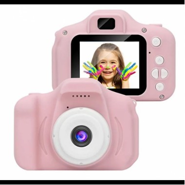 Детский цифровой фотоаппарат Kids Camera GM14 интерактивная игрушка для фото и записи видео Full HD с 2" дисплеем и зарядкой от USB Розовый