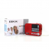 Радиоприёмник цифровой аккумуляторный BKK S99 Красный карманная колонка радио и mp3 плеер с LED дисплеем AM/FM/SW USB MicroSD + ремешок