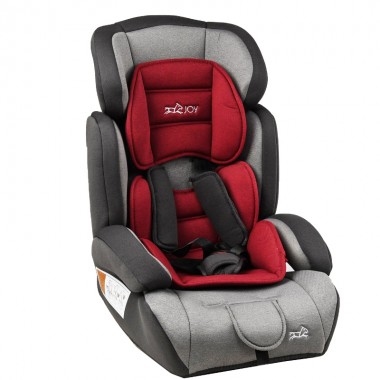 Автокресло детское и бустер 2 в 1 JOY 47900 9-36 кг Grey/Red для детей с 9 месяцев до 12 лет со съемным вкладышем для малышей и откидной спинкой на 180°