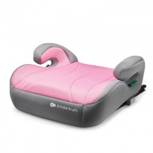 Автокресло Kinderkraft i-Boost I-Size Pink автомобильный бустер для детей ростом 135-150 см с подлокотниками и креплением Isofix