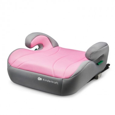 Автокресло Kinderkraft i-Boost I-Size Pink автомобильный бустер для детей ростом 135-150 см с подлокотниками и креплением Isofix