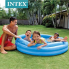 Бассейн надувной детский Intex 59416 NP "Кристалл" для детей от 3 лет виниловый 114 х 25 см объём 160 л 3 кольца для дачи и отдыха во дворе