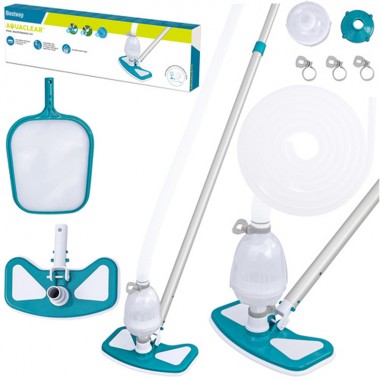 Комплект для ухода за бассейном Bestway AquaClean 58234 с вакуумным пылесосом, сачком и телескопической штангой