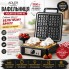 Электровафельница домашняя Adler AD 3049 XL 1.8 кВт с терморегулятором 4 формы для бельгийских и венских вафель с антипригарным покрытием