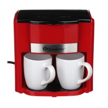 Кофемашина для дома Domotec MS-0705 Red Pro 500 Вт капельная кофеварка для кофе и чая на 2 порции с многоразовым фильтром + 2 чашки (5788)