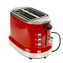Тостер электрический Silver Crest STD 950 A1 Красный для дома и офиса на 950 Вт 6 степеней обжаривания хлеба функция разморозки и подогрева + подставка для булочек
