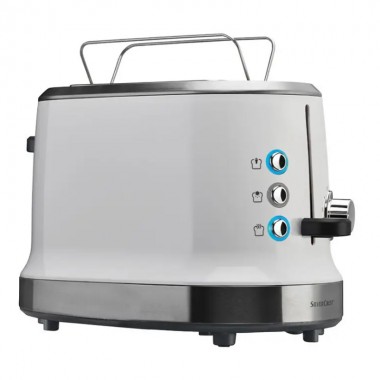 Тостер электрический Silver Crest STD 950 A1 Белый для дома и офиса на 950 Вт 6 степеней обжаривания хлеба функция разморозки и подогрева + подставка для булочек