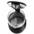 Чайник электрический стеклянный Adler AD 1305 Black-Silver 2.2 кВт дисковый с контролем температуры и LED дисплеем 1,7 л