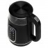 Чайник электрический стеклянный Adler AD 1305 Black-Silver 2.2 кВт дисковый с контролем температуры и LED дисплеем 1,7 л