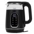 Чайник электрический стеклянный Adler AD 1305 Black-Silver 2.2 кВт дисковый с контролем температуры и LED дисплеем 1,7 л