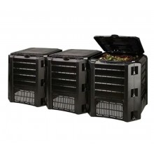 Компостер садовый для дачи и загородного дома Prosperplast Compogreen IKSM1200C-S411 пластиковый на 1200 л с крышкой для компостирования биологических отходов Компостер садовый для дачи и загородного дома Prosperplast Compogreen IKSM1200C-S411 пластиковый на 1200 л с крышкой для компостирования биологических отходов