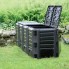 Компостер садовый для дачи и загородного дома Prosperplast Compogreen IKSM1600C-S411 пластиковый на 1600 л с крышкой для компостирования биологических отходов