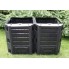 Компостер садовый для дачи и загородного дома Prosperplast Compogreen IKST800C-S411 пластиковый на 800 л с крышкой для компостирования биологических отходов