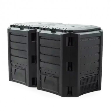 Компостер садовый для дачи и загородного дома Prosperplast Compogreen IKST800C-S411 пластиковый на 800 л с крышкой для компостирования биологических отходов