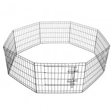Клетка манеж для собак и других питомцев Springos Puppy run dog cage 160 x 47 см складной металлический переносной вольер для квартиры и улицы