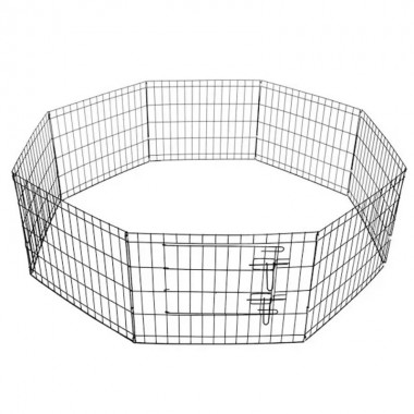 Клетка манеж для собак и других питомцев Springos Puppy run dog cage 160 x 47 см складной металлический переносной вольер для квартиры и улицы