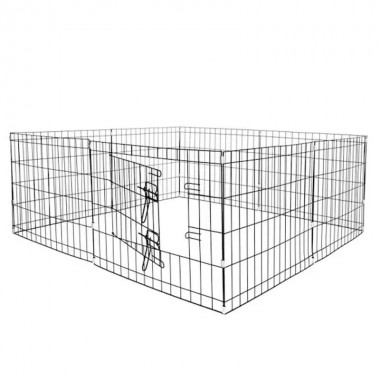 Клітка манеж для собак та інших тварин Springos Puppy run dog cage PA1007 160 x 47 см складаний металевий переносний вольєр для квартири та вулиці