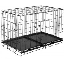 Клетка загон для собак и кошек Springos PA1016 100 x 70 x 60 см L складной металлический переносной вольер для квартиры и улицы