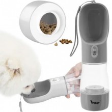 Поилка для кошек и собак Purlov 21033 умная бутылка и миска для корма животных с кнопкой дозатором и ремешком Поилка для кошек и собак Purlov 21033 умная бутылка и миска для корма животных с кнопкой дозатором и ремешком