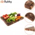Большая кухонная разделочная доска из акации Ruhhy 26924 43×33×3 см торцевая с желобом для сока