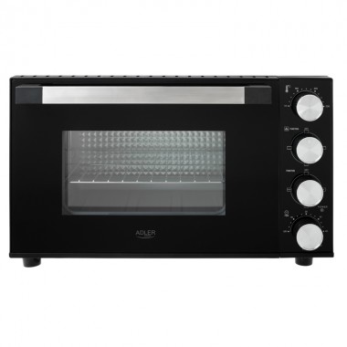 Духовка электрическая настольная Adler AD 6031 30 л домашняя печь для кухни на 1,8 кВт с конвекцией и подсветкой + вертел