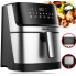 Мультипечь электрическая DMS HF-6E XXL аэрофритюрница и гриль для дома для приготовления без жира со съемной чашей 8 программ с таймером 5-200 °С
