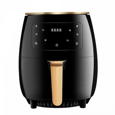 Мультипечь электрическая Cheffinger CF-AFRY 4.5 л 1400 Вт аэрофритюрница для дома для приготовления без жира 8 программ с таймером 5-200 °С Black
