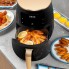 Мультипечь электрическая Cheffinger CF-AFRY 4.5 л 1400 Вт аэрофритюрница для дома для приготовления без жира 8 программ с таймером 5-200 °С Black