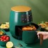 Мультипіч електрична Cheffinger CF-AFRY 4.5 л 1400 Вт аерофритюрниця для дому для приготування без жиру 8 програм з таймером 5-200 °С Green