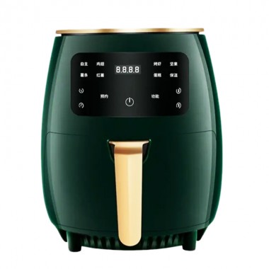 Мультипіч електрична Cheffinger CF-AFRY 4.5 л 1400 Вт аерофритюрниця для дому для приготування без жиру 8 програм з таймером 5-200 °С Green
