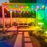 Гирлянда садовая подвесная Malatec RGB 220V/12V уличная длиной 15 м с ретро лампами типу Edison с влагозащитой IP65