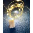 Светодиодная новогодняя гирлянда LTD Капля Росы проволока 2 метра 20 LED теплый белый цвет питание от 3 батареек AG13 3 режима