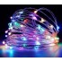 Светодиодная новогодняя гирлянда LTD Капля Росы проволока 5 метров 50 LED светодиодов разноцветная питание от 2 АА батареек