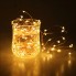 Светодиодная новогодняя гирлянда LTD проволока Роса 100 LED 10 метров теплый белый цвет питание от 3 AA батареек