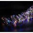 Светодиодная новогодняя разноцветная гирлянда Copper проволока Капли Росы 200 LED 20 метров 8 режимов питание от батареек АА