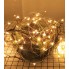 Светодиодная новогодняя гирлянда LTD проволока Капля Росы 50 LED 5 метров теплый белый цвет питание от 2 АА батареек