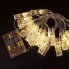 Светодиодная новогодняя гирлянда LTL Warm White с прищепками для фото 20 Led длина 3 метра на батарейках AA
