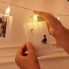 Светодиодная новогодняя гирлянда LTL Warm White с прищепками для фото 20 Led длина 3 метра на батарейках AA