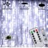 Світлодіодна новорічна гірлянда штора LTL Крапля роси 300 LED бахрома 3 х 3 м живлення від USB з пультом холодне біле світло