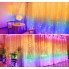 Светодиодная новогодняя разноцветная гирлянда штора LTL 300 LED капля росы бахрома 3 х 3 м питание от USB с пультом