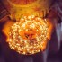 Светодиодная новогодняя гирлянда LTD проволока Роса 100 LED 10 метров теплый белый цвет питание от 3 AA батареек