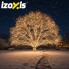 Гирлянда рождественские огни для елки Izoxis 24898 новогодняя светодиодная 500 LED 35 м теплый белый цвет для дома и улицы 8 режимов