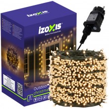 Гирлянда рождественские огни для елки Izoxis 24898 новогодняя светодиодная 500 LED 35 м теплый белый цвет для дома и улицы 8 режимов Гирлянда рождественские огни для елки Izoxis 24898 новогодняя светодиодная 500 LED 35 м теплый белый цвет для дома и улицы 8 режимов